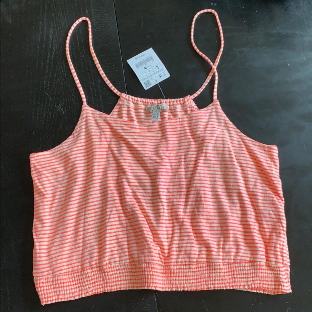 Zara striped crop top size large New - Picture 1 of 4